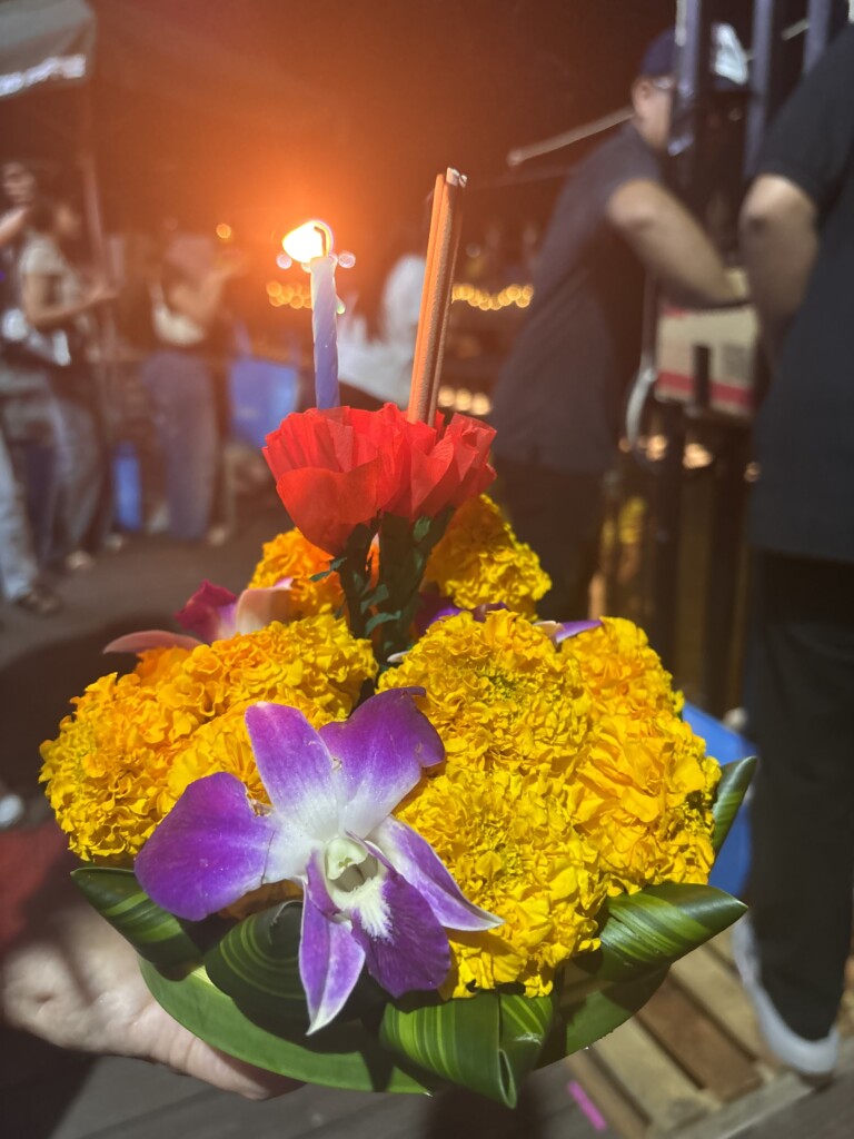 Loy Krathong Festival By the River in Bangkok